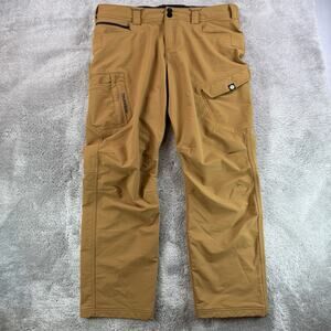 Truewerk Women's T2 Werkpant 16 Short Tan Work Pants 36x29 Stretch Cargo Flex